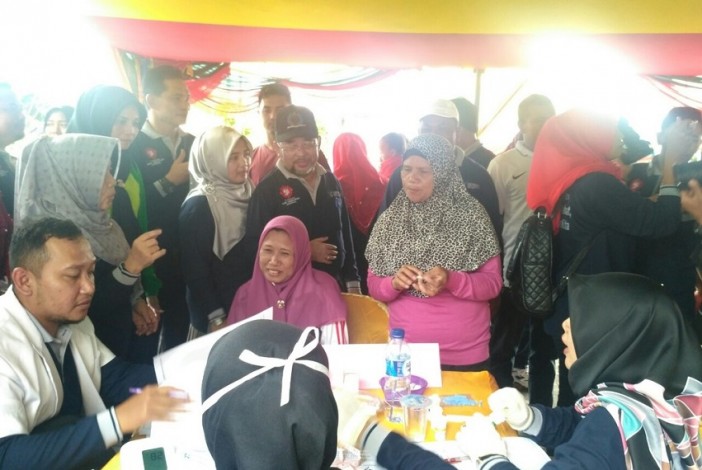 Ratusan Warga Bengkalis Nikmati Cek Kesehatan Gratis